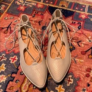 Grey Snake Lace up Shoe